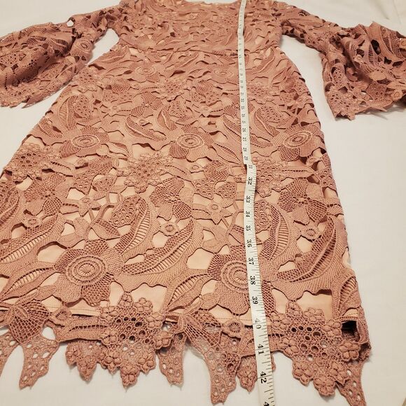 Rachel Parcell Sz Small Windsor Dress Dusty Rose Pink Wedding Event Formal - Picture 14 of 16